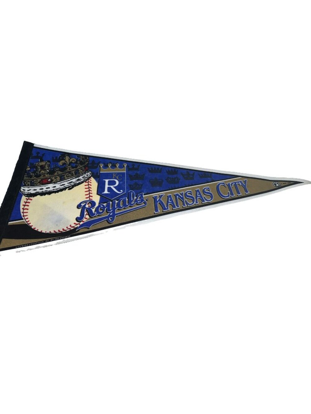 VTG 1997 Tag Express MLB Kansas City Royals Felt Pennant 30” Memorabilia